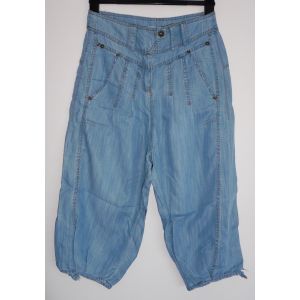 Pantacourt Bleu Ciel. Promod. Lyocell. Taille 36 - Occasion