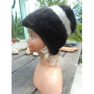 Toque Fausse Fourrure Bicolore Vintage - Occasion