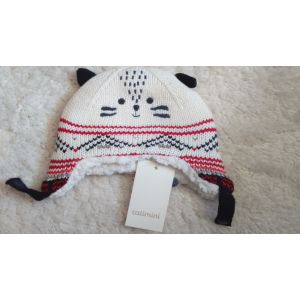 Bonnet Chaud Moumoutt&eacute; &Agrave; L'int&eacute;rieur B&eacute;b&eacute; Gar&ccedil;on Catimini Taille Naissance - Occasion