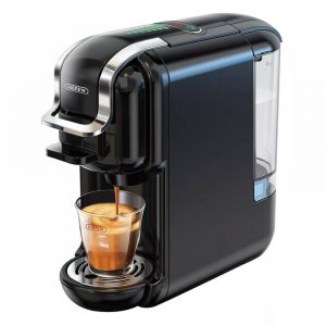 HiBREW H2B Cafetière 5 en 1 avec ligne de niveau d'eau, machine à café à capsules chaudes/froides 1450 W 19 bars, réservoir d'eau 600 ml - Noir - Occasion