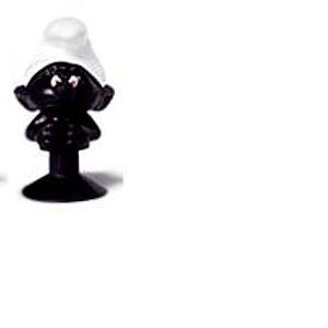 Micropopz Schtroumpf Noir - S&eacute;rie Schtroumpfs Super U 2017 - Occasion