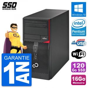 PC Tour Fujitsu Esprimo P520 Intel G3220 RAM 16Go SSD 120Go Windows 10 Wifi - Occasion