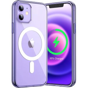 Coque Magn&eacute;tique pour iPhone 12 Mini 5,4 Pouces Compatible avec MagSafe Recharge sans Fil, &Eacute;tui Housse de T&eacute;l&eacute;phone Antichoc, Dos Transparente Anti-Rayures (Violet Intense) - Occasion