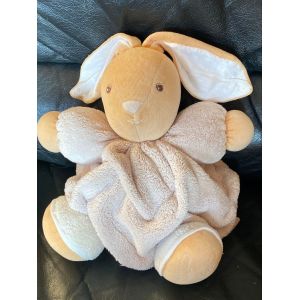 Grand doudou lapin boule beige clair kaloo 25-38cm - Occasion