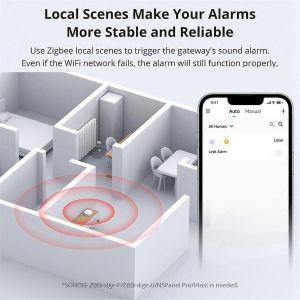 SNZB-05P Capteur de fuite d'eau Zigbee D&eacute;tection en temps r&eacute;el des gouttes - Occasion