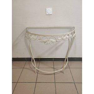 Console Demi Lune Fer Forgé - Occasion