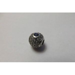 Charm 231 Boule Cristaux Et Pierres Bleues Argent Amore & Baci - Occasion