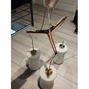 Suspension Vintage "Cascade"En Teck Par Louis Kalff,1960,Philips, - Occasion