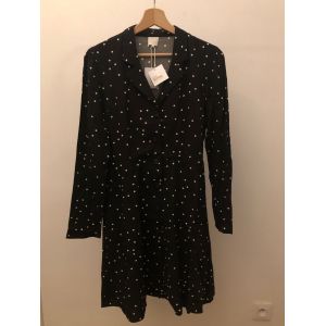 Robe Chemise Noire À Pois Blanc Karl Marc John - Occasion
