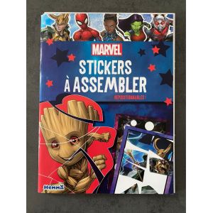 Cahier D&rsquo;Activit&eacute;s &laquo; Stickers &Agrave; Assembler Repositionnables Marvel &raquo; Hemma Collection 2023 - Occasion