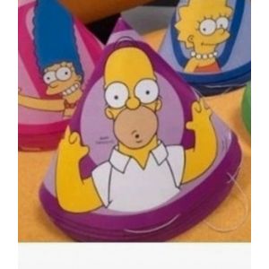 12 Chapeaux Carton Rose De Féte Marge Simpson Idéal Anniverssaire Signé Matt Groening ( Bart Lisa Homer) - Occasion