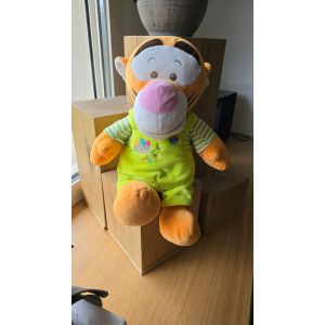 Doudou Tigre Tigrou Disney Nicotoy Simba Toys Benelux Salopette Verte Orange Vert Nid Oiseau Feuille Jouet Enfant B&eacute;b&eacute; Naissance Peluche &Eacute;veil Comfort Blanket Comforter Soft Toy - Occasion