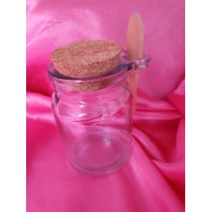 Pot Verre Et Liège Avec Cuillère - Occasion