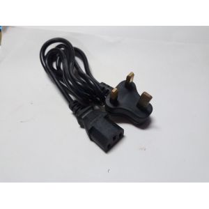 Cordon alimentation PC prise bipolaire + terre anglaise lg 1.2 metre - Occasion