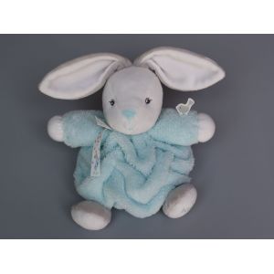 Doudou Lapin Boule Bleu Blanc Gris Oiseau Kaloo - Occasion