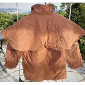 Veste D'équitation En Coton Huilé Imperméable - Occasion