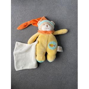 Doudou Peluche Ours Baby Nat Et Son Mouchoir - Occasion