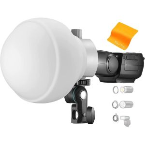 Ml-Cd15 Diffuseur D&ocirc;me Avec 3 Adaptateurs Pour Lampe De Poche, Modificateur De Lumi&egrave;re Souple Pliable Pour Ad100Pro Ad200Pro Ad300Pro Ad400Pro V1 V860Ii V860Iii Tt685Ii Tt600 Ml60 [VIT694215] - Occasion
