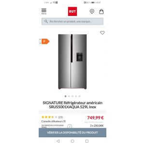 Réfrigérateur américain signature - Occasion