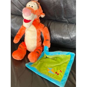 Peluche doudou Mouchoir vert bleu Cerf Volant 32 cm Disney Nicotoy - Occasion