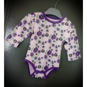 Très Beau Body Bébé Fille 100% Neuf * 6 Mois * Rose Violet Vert À Fleurs Fleur * Sous-Vêtement Pour Enfant Gigoteuse Bodys Lot De 1 Pièce * - Occasion