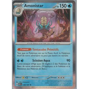 Carte Pok&eacute;mon - Amonistar - 139/165 - Holo-Rare - Ev3,5 Mew - 151 - Occasion
