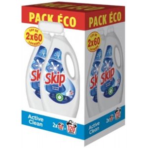Lessive Liquide Active Clean SKIP 2x60 lavages - Occasion