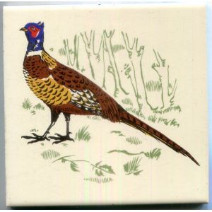 Vintage - Carreau De Fa&iuml;ence - Le Faisan - " Gien " - Pour Dessous De Plat Ou D&eacute;co - 15 X 15 Cm - Occasion