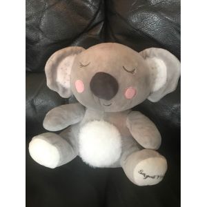 Doudou Peluche Koala Gris Pommettes Rose Sergent Major 28cm - Occasion