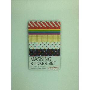 Lot De 27 Feuilles De "Masking Tape" - Couleurs Vives : Rouge, Jaune, Bleu, Vert, Noir - Motifs : Pois, Coeur, Rayure, Carreau (Scrapbooking, Décoration, Autocollant, Sticker) - Occasion