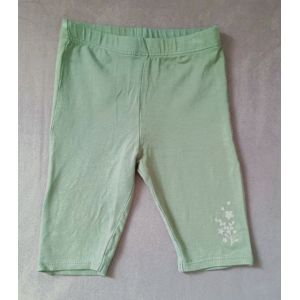 Legging Vert Kaki. Fleurs. Les Petits Cailloux. 12 - 18 Mois. 80 Cm - Occasion