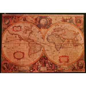 Puzzle 1000 Pièces. Ancienne Mappemonde - Occasion