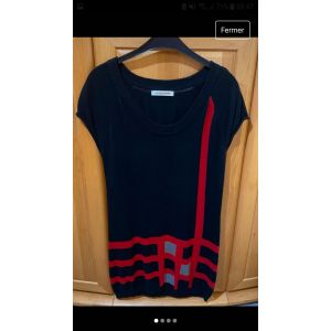 Robe Rouge Et Noir Christine Laure En 38 - Occasion