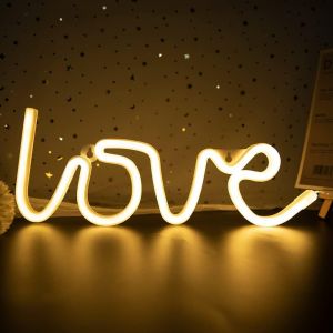 Shiba-Lampe Néon Love - Led - Alimentation Par Piles Et Usb - Décoration Murale Pour Chambre De Fille, Mariage, Saint-Valentin, Fê[8 - Occasion
