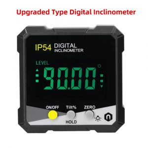 upgraded yellow Rapporteur de niveau numérique 4*90 °, inclinomètre à Base magnétique, jauge d'angle numérique avec rétro-éclairage, testeur de niveau, outils de mesure, nouveau ""Nipseyteko - Occasion