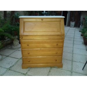 Commode Secretaire En Pin Massif - Occasion