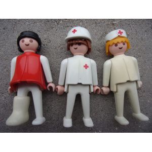 Playmobil 1974 : 3 Personnages Hôpital - Occasion