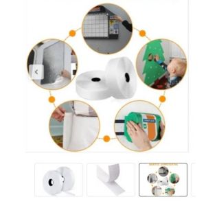 RUBAN ADH&Eacute;SIF VELCRO CROCHET BLANC 2 CM X8 0 CM BANDE LONGUENYLON POUR FIXER REPOSITIONNER ATTACHER CREATION DECORATIVE - Occasion