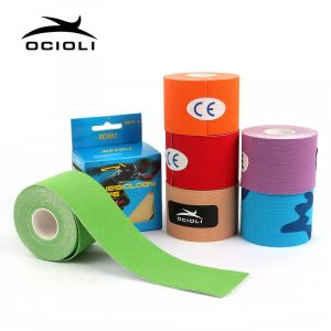 Rouleau De Bande De Kin&eacute;siologie 5cm X 5m,Bande Adh&eacute;sive &Eacute;lastique En Coton,Bandage Musculaire,Soutien Des Blessures Dues &Agrave; La Tension,Bande De Kin&eacute;siotape De Sport Neuromusculaire - Type Skin - Occasion