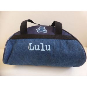 Sac Demi Lune Lulu Castagnette en Toile Jean Bleue en TBE - Occasion