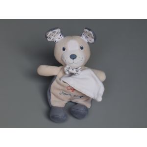 Doudou chien mouchoir Sucre d'Orge bleu blanc beige Cajou - Occasion