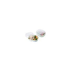 Tescoma Microline Plat rectangulaire 2 compartiments avec couvercle Pour micro-ondes 1,2 L - Occasion
