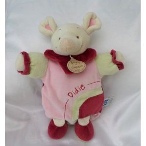Doudou Peluche Marionnette Souris Didie Rose Fushia Vert Doudou Et Compagnie - Occasion