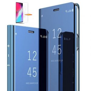 Coque Samsung Galaxy S20 Fe 5g Miroir Etui Housse Coque Pour Samsung Galaxy S20 Fe 5g Antichoc Etui Folio Pour Samsung Galaxy S20 Fe 5g Avec Verre Trempé Pour Samsung Galaxy S20 Fe 5g Bleu - Occasion