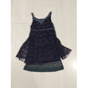 Robe De Soir&eacute;e Noire ,Doublure En Tulle,Marque Mini Molly,Taille 8-10 Ans - Occasion