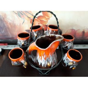 Pichet Avec 6 Chopes - Occasion
