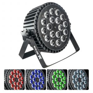 Par Led Projecteur Lumière 18x12w RGBW 4-en-1 - DMX 512 Projecteur Scène Lumière Disco - Jeux de Lumiere - LED Éclairage de Scène Phare Par Lampes Intégrée pour Soirée/Fête - Occasion
