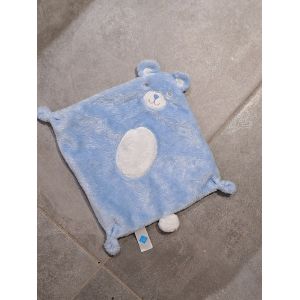 Doudou Plat Ours Bleu Ciel De Tex - Occasion