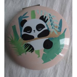 Miroir De Sac, Poche, Voyage. Deux Face Double Grossissant. Motif Petit Panda Mignon Kawaii Cute Manga Japon - Occasion