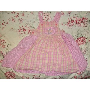 Robe Apples Coton 5 Ans Rose Vichy ..... - Occasion
